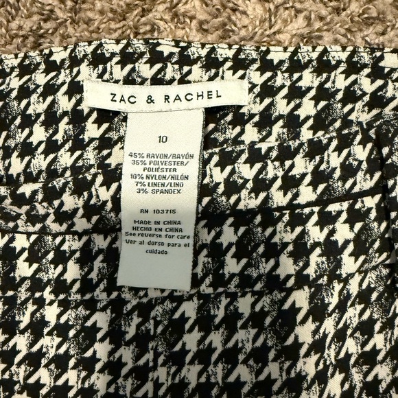 Zac & Rachel Black and White Houndstooth Women Jeans - Picture 3 of 3